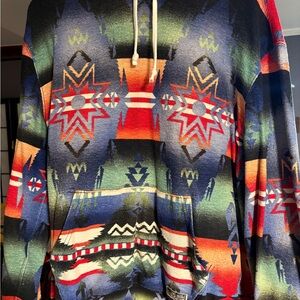 Multicolor Geometric Pattern Men's Sweater